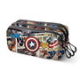 Karactermania Estuche Portatodo Trick FAN 2.2 - Trousse scolaire à compartiments sur le thème Capitaine America Comic - Ripstop - 23 x 10 x 11 cm