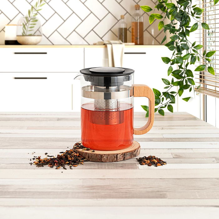 Tetera Vidrio Filtro Inox Tubin Quid 0,8 L