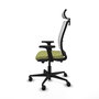 Piqueras Y Crespo Chaise de bureau Haches, Vert olive et Blanc, mécanisme Sincro/Traslack