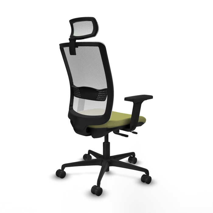 Piqueras Y Crespo Chaise de bureau Haches, Vert olive et Blanc, mécanisme Sincro/Traslack Piqueras Y Crespo Chaise de bureau Haches, Vert olive et Blanc, mécanisme Sincro/Traslack