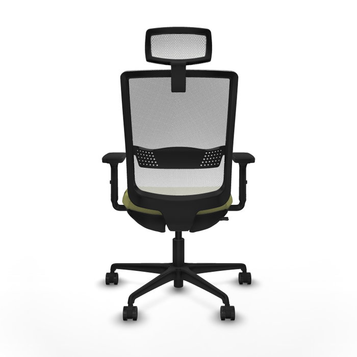 Piqueras Y Crespo Chaise de bureau Haches, Vert olive et Blanc, mécanisme Sincro/Traslack Piqueras Y Crespo Chaise de bureau Haches, Vert olive et Blanc, mécanisme Sincro/Traslack