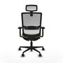 Piqueras Y Crespo Chaise de bureau Haches, Vert olive et Blanc, mécanisme Sincro/Traslack
