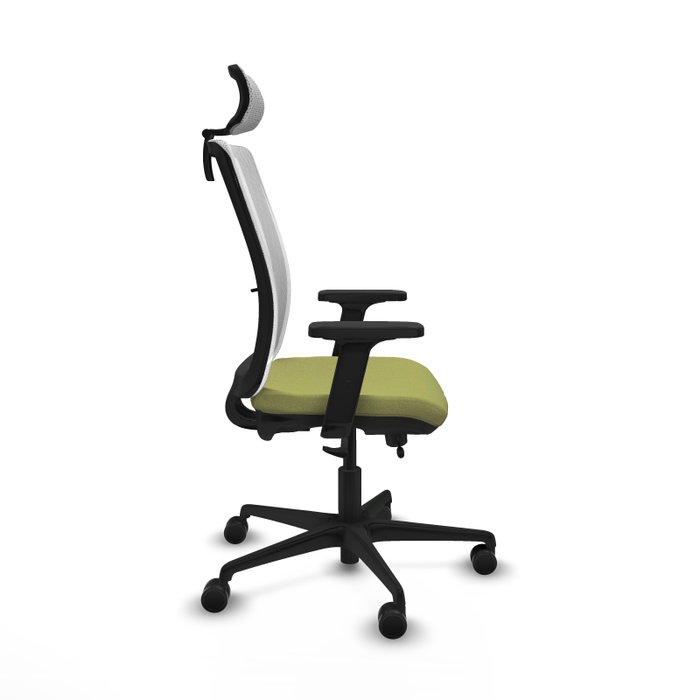 Piqueras Y Crespo Chaise de bureau Haches, Vert olive et Blanc, mécanisme Sincro/Traslack Piqueras Y Crespo Chaise de bureau Haches, Vert olive et Blanc, mécanisme Sincro/Traslack
