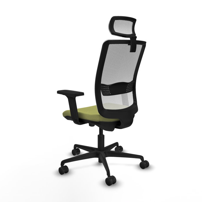 Piqueras Y Crespo Chaise de bureau Haches, Vert olive et Blanc, mécanisme Sincro/Traslack Piqueras Y Crespo Chaise de bureau Haches, Vert olive et Blanc, mécanisme Sincro/Traslack