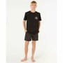 T shirt à manches courtes Enfant Rip Curl Staple Noir 3-4 Ans