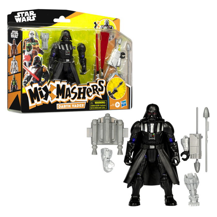 HASBRO Star Wars - Figurine Darth Vader Deluxe Mix Mashers 12 cm, articulée avec connecteurs universaux compatibles série