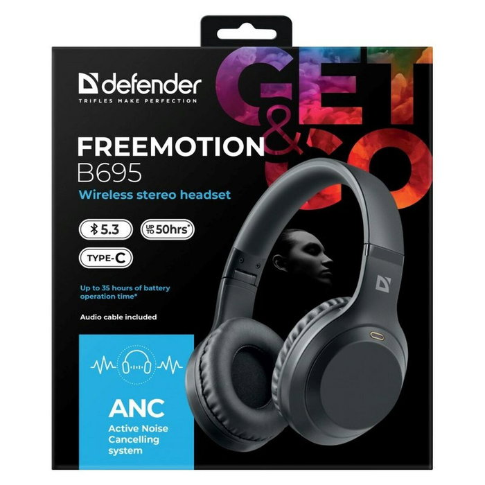 Defender Casque Bluetooth à Bandeau FREEMOTION B695 ANC Defender Casque Bluetooth à Bandeau FREEMOTION B695 ANC