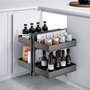 Emuca Meuble d'angle articulé Harmony, Gris anthracite