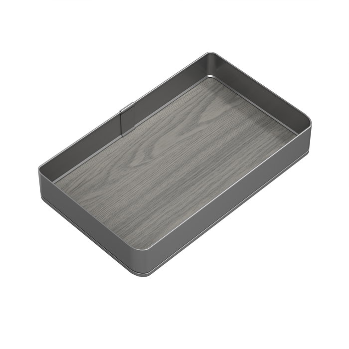 Emuca Meuble d'angle articulé Harmony pour les meubles de cuisine, Droite/Gauche, Acier et Bois, Gris anthracite