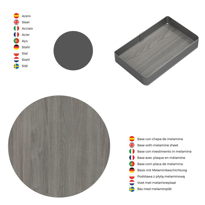 Emuca Meuble d'angle articulé Harmony, Gris anthracite