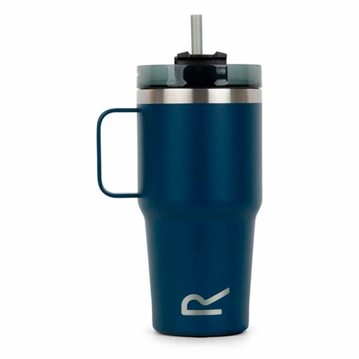 Verre avec Paille Regatta Thermo Insulated Mug Bleu foncé 600 ml Acier inoxydable Verre avec Paille Regatta Thermo Insulated Mug Bleu foncé 600 ml Acier inoxydable