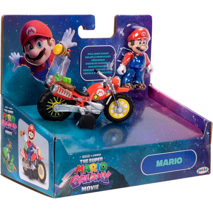 Jakks Pacific Figurine Mario avec Moto à Rétrofriction Super Mario Galaxy