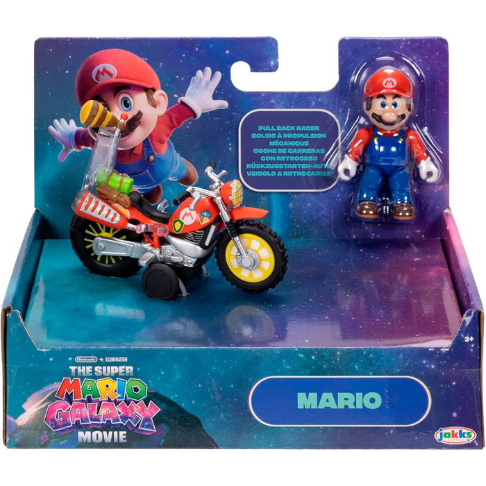Jakks Pacific Figurine Mario avec Moto à Rétrofriction Super Mario Galaxy