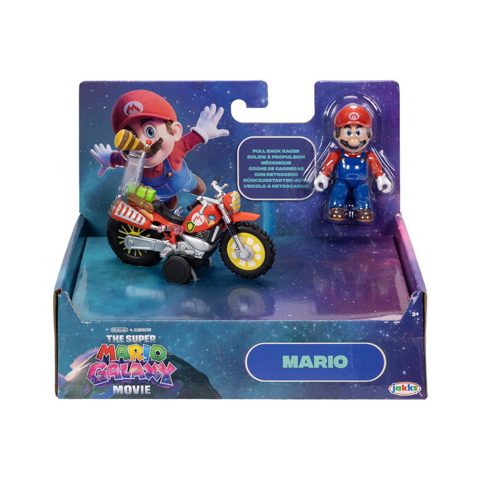 Jakks Pacific Figurine Mario avec Moto à Rétrofriction Super Mario Galaxy