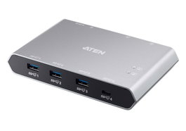 Aten US3342 Commutateur de partage USB-C Gen 2 pour 2 ordinateurs portables et 4 périphériques USB