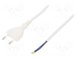 PLASTROL Câble d'alimentation H03VVH2-F OMY 2x0,75mm2 CEE 7/16 (C) 5m