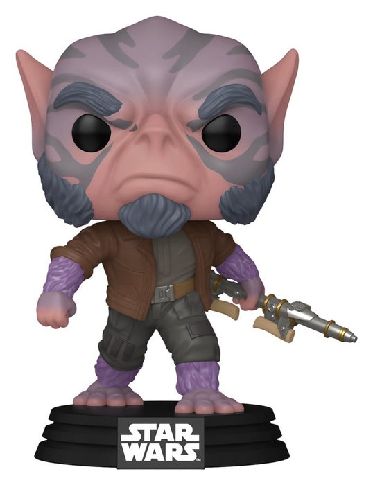 Funko Figurine Pop! Star Wars : The Mandalorian and Grogu - Zeb Orrelios avec Bo-Rifle Funko Figurine Pop! Star Wars : The Mandalorian and Grogu - Zeb Orrelios avec Bo-Rifle