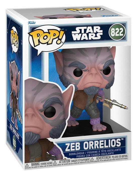 Funko Figurine Pop! Star Wars : The Mandalorian and Grogu - Zeb Orrelios avec Bo-Rifle Funko Figurine Pop! Star Wars : The Mandalorian and Grogu - Zeb Orrelios avec Bo-Rifle