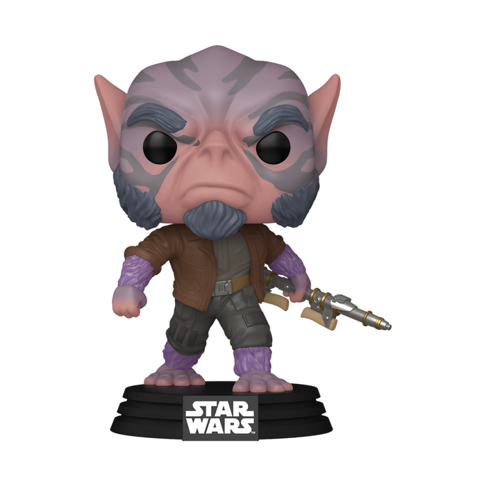 Funko Figurine Pop! Star Wars : The Mandalorian and Grogu - Zeb Orrelios avec Bo-Rifle Funko Figurine Pop! Star Wars : The Mandalorian and Grogu - Zeb Orrelios avec Bo-Rifle