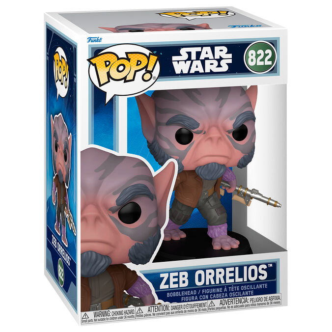 Funko Figurine Pop! Star Wars : The Mandalorian and Grogu - Zeb Orrelios avec Bo-Rifle Funko Figurine Pop! Star Wars : The Mandalorian and Grogu - Zeb Orrelios avec Bo-Rifle