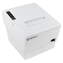 Unykach Uk56009 Imprimante de reçus thermique, 230 mm/s, Ethernet, USB, blanc