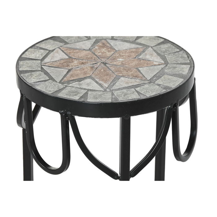 Jeu de 3 tables Home ESPRIT Noir 30 x 30 x 69 cm (3 Pièces)