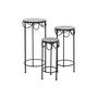 Jeu de 3 tables Home ESPRIT Noir 30 x 30 x 69 cm (3 Pièces)