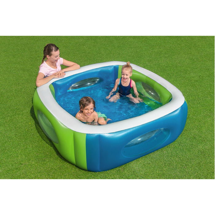 Bestway Piscine Gonflable avec Hublots 168x168x56 cm +6 Ans Jardin 51132 Bestway Piscine Gonflable avec Hublots 168x168x56 cm +6 Ans Jardin 51132