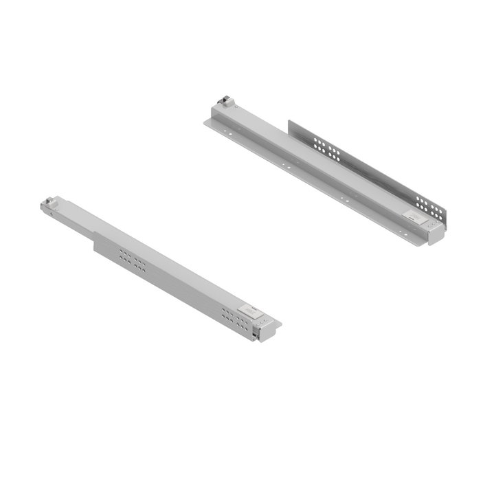 MENAGE CONFORT Guide amorti pour étagère coulissante 44Hx480L - Gris - Pour tablettes de 16/19 mm - Extraction totale - Charge 30 kg MENAGE CONFORT Guide amorti pour étagère coulissante 44Hx480L - Gris - Pour tablettes de 16/19 mm - Extraction totale - Charge 30 kg