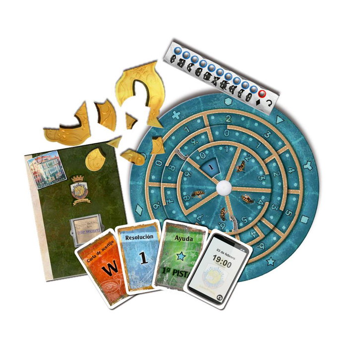 Devir Jeu de Société EXIT: Conspiration à Venise - Escape Room Avancé - 1 à 4 Joueurs - Dès 12 Ans