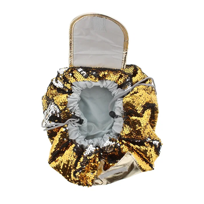 Bags Unlimited Pochette en textile à sequins Or Bags Unlimited Pochette en textile à sequins Or