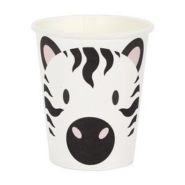 Party Time Set de 6 Gobelets en Carton Motifs Animaliers