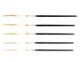 Innspiro Set de 5 pinceaux ronds synthétiques nº 2, 4, 6, 8, 10