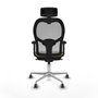 Piqueras y Crespo 2D086G2 Chaise de Bureau avec Appui-tête Vert Olive