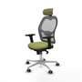 Piqueras y Crespo 2D086G2 Chaise de Bureau avec Appui-tête Vert Olive