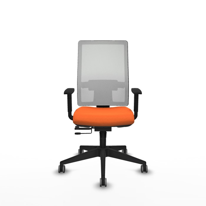 Piqueras y Crespo Chaise de Bureau Horna Orange et Blanc