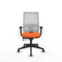 Piqueras y Crespo Chaise de Bureau Horna Orange et Blanc