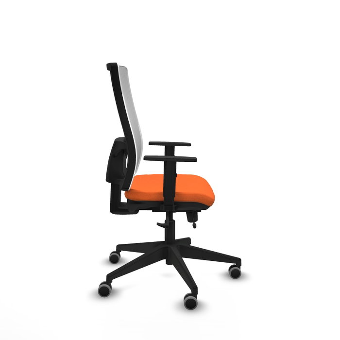 Piqueras y Crespo Chaise de Bureau Horna Orange et Blanc