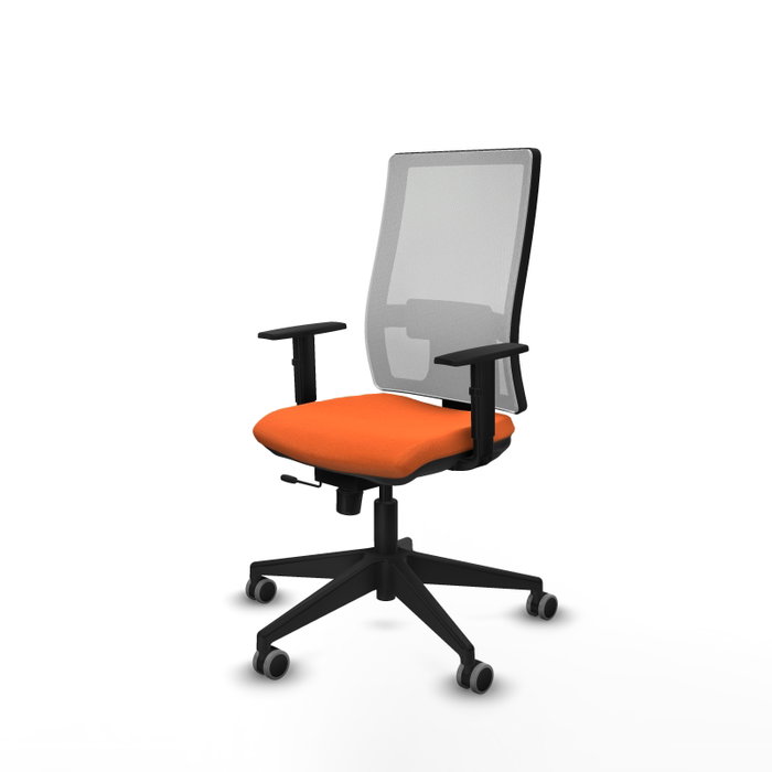 Piqueras y Crespo Chaise de Bureau Horna Orange et Blanc