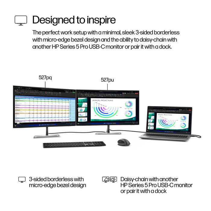 HP Series 5 Pro 527pq - Écran QHD 27 pouces Noir