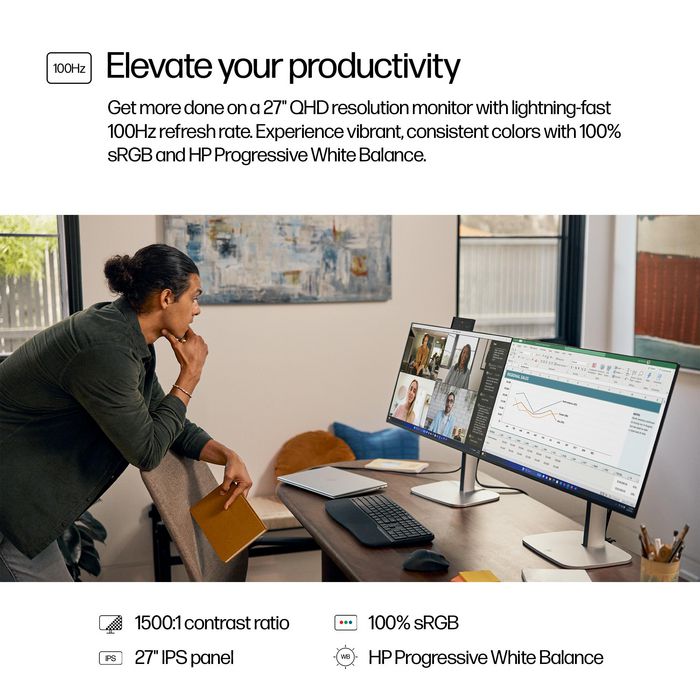 HP Series 5 Pro 527pq - Écran QHD 27 pouces Noir