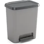 Curver Poubelle à pédale Compatta 25 L - Gris anthracite - Polypropylène