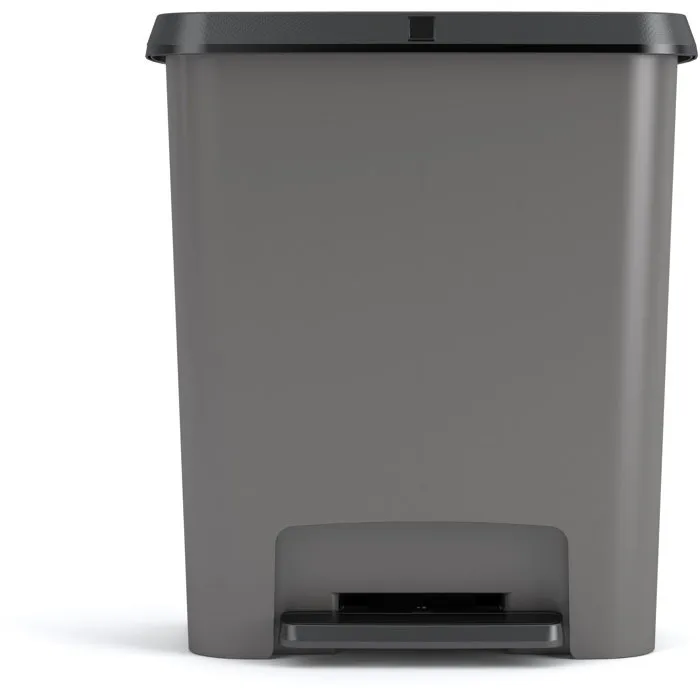 Curver Poubelle à pédale Compatta 25 L - Gris anthracite - Polypropylène Curver Poubelle à pédale Compatta 25 L - Gris anthracite - Polypropylène