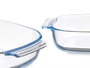 VIVALTO Bandeja rectangulaire en borosilicate avec anses 2000ml
