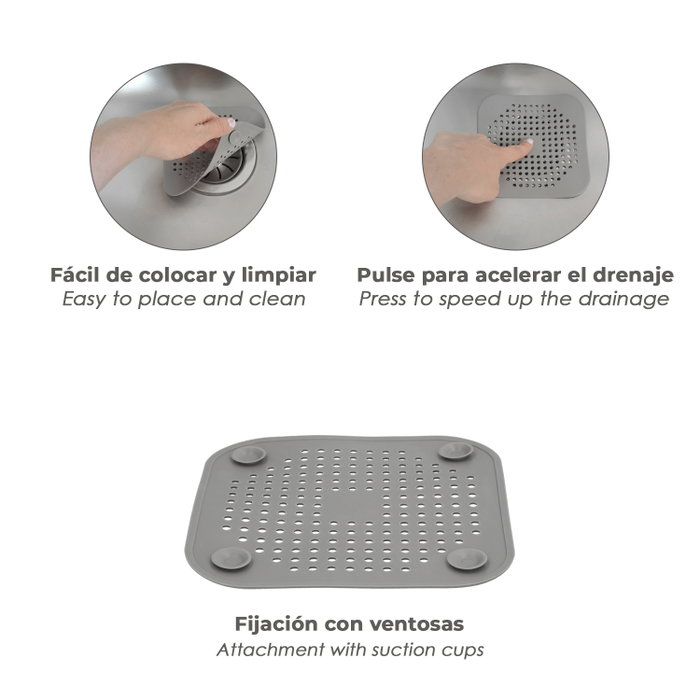 ORYX Protecteur de vidange en silicone 145 x 145 mm ORYX Protecteur de vidange en silicone 145 x 145 mm