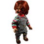 MEZCO TOYZ Figurine Chucky Child's Play Diabolique 38 cm - Figurine articulée parlante avec phrases en anglais et 3 faces Pizza - Fonctionne avec piles