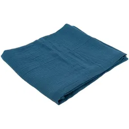 Domiva Lange Grande Taille 100x100 cm en Gaze de Coton Imprimé Indigo Oeko-Tex Standard 100 - Ultra Absorbant pour Couverture, Étole, Serviette
