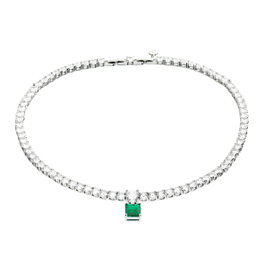 Chiara Ferragni Collier Emerald en laiton rhodié et zircons blanches
