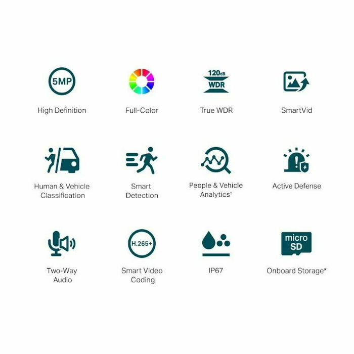 TP-LINK VIGI C350 (2.8mm) Caméra de surveillance IP extérieure blanche