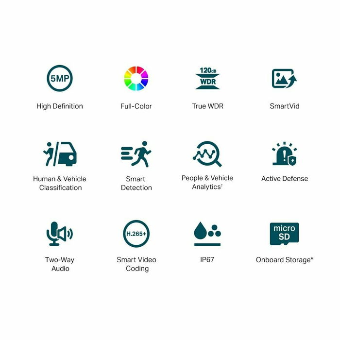 TP-LINK VIGI C350 (2.8mm) Caméra de surveillance IP extérieure blanche